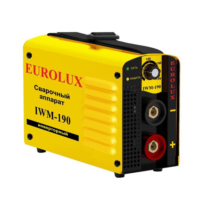 Сварочный аппарат инверторный Eurolux IWM190, 220 В, 10-190 А, IP21, дуга 27.6 В 