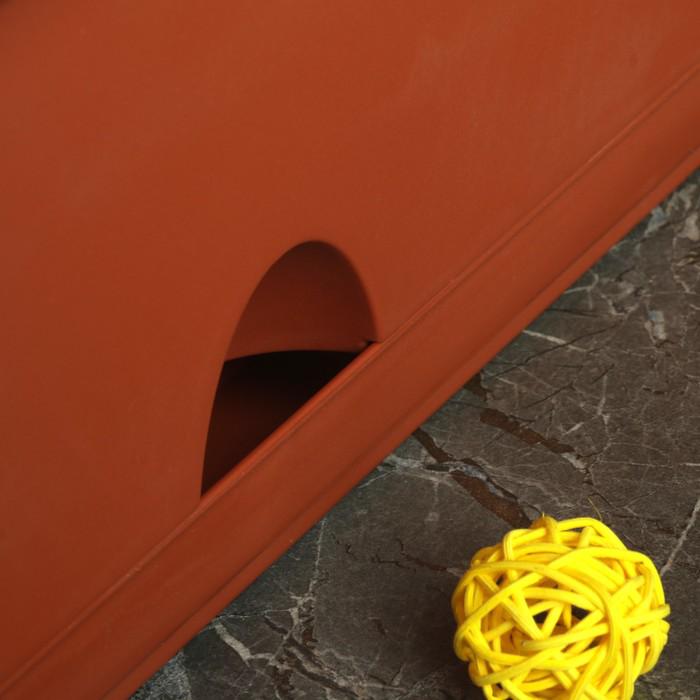 Балконный ящик с поддоном 80 см, цвет терракотовый 