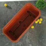 Балконный ящик с поддоном 40 см, цвет терракотовый 