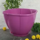 Кашпо с поддоном 6 л "Gloria", цвет фуксия 