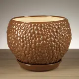 Горшок для цветов "Пузыри" молочный шоколад 4,1 л 