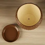 Горшок для цветов "Пузыри" молочный шоколад 4,1 л  - фото 2