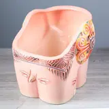 Фигурное кашпо "Слонопотам большое"  розовый  МИКС  - фото 2