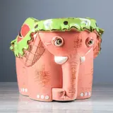 Фигурное кашпо "Слонопотам большое"  розовый  МИКС  - фото 10