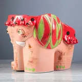 Фигурное кашпо "Слонопотам большое"  розовый  МИКС  - фото 12