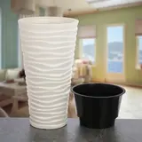 Кашпо 37 л, d=35 см "Санд. Слим", цвет белый  - фото 2