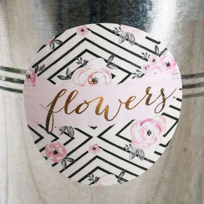 Металлическое кашпо для цветов Beautiful flowers 15 × 15,5 см 