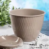 Горшок 2,4 л, "Рэйн", цвет фраппе  - фото 2