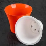 Горшок с вкладышем d=15, h=13 "Сити", цвет оранжевый  - фото 4