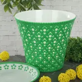 Горшок с поддоном 2 л "Ривьера", цвет зеленый  - фото 2