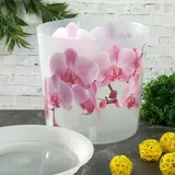 Кашпо с подставкой 2,4 л "Деко. Орхидея"  - фото 2