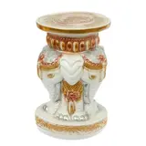 Подставка декоративная "Индийский слон ", большой, белый 