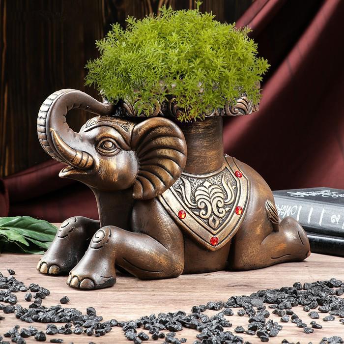 Статуэтка "Слон №7" большой 32 х 22 см бронза 
