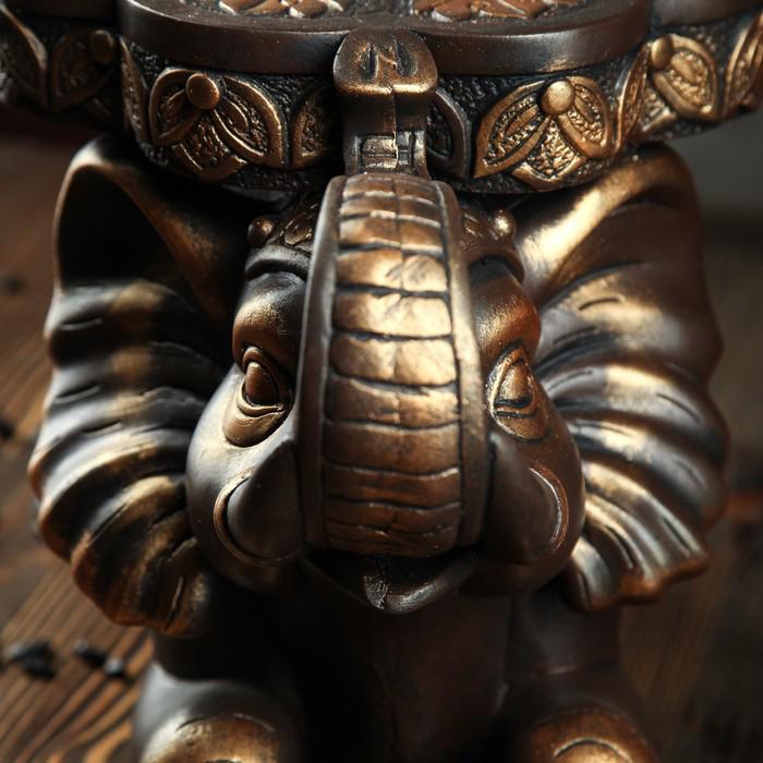 Сувенир-подставка "Индийский слон" 39 х 26 см бронза 
