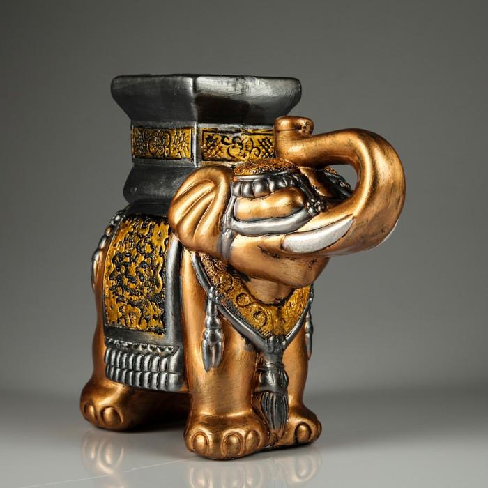 Подставка декоративная "Индийский слон", бронза, микс 
