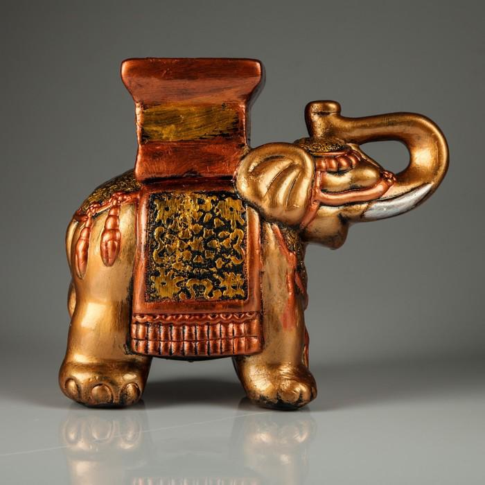 Подставка декоративная "Индийский слон", бронза, микс 