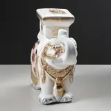 Подставка декоративная "Индийский слон", белый 