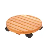 Подставка  для цветов на колесах "Круг", дерево 