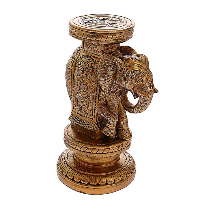 Подставка декоративная "Слон индийский", бронза 