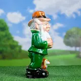 Садовая фигура "Гном-охотник" малая, зелёные штаны  - фото 3