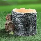 Фигурное кашпо "2 зайца возле пня" 