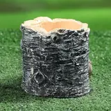 Фигурное кашпо "2 зайца возле пня"  - фото 5