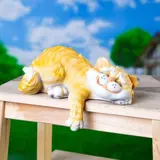 Садовая фигура "Спящий Кот" 25х12х9см 