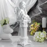 Сувенир "Задумчивый ангел на колонне" белый, 52 см 
