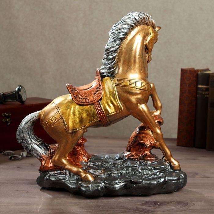 Сувенир "Конь на дыбах" большой, бронза 