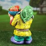 Садовая фигура "Гном с овощами", жёлтый колпак, 37 см  - фото 5
