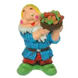 Садовая фигура "Гном с овощами", жёлтый колпак, 37 см  - фото 3