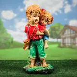 Садовая фигура "Мальчик с девочкой", микс 