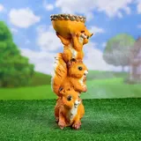 Садовая фигура "Белки с поилкой" 15*25*40 см  - фото 2
