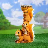Садовая фигура "Белки с поилкой" 15*25*40 см  - фото 3