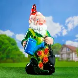 Садовая фигура "Гном с лейкой" большая, жёлтый комбинезон 