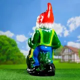 Садовая фигура "Гном с лейкой" большая, жёлтый комбинезон  - фото 3