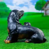 Садовая фигура "Такса с щенками" 31х21х26см 