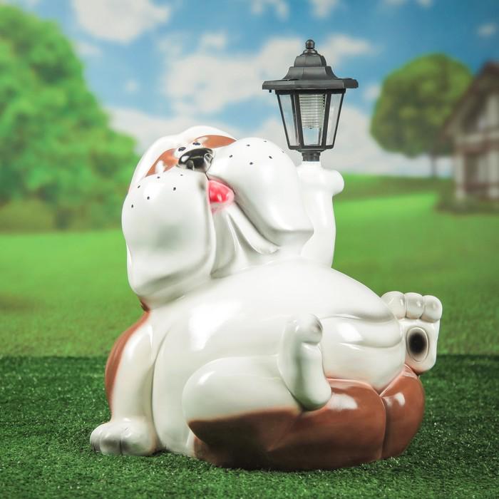 Садовая фигура "Пёс с фонарём" 