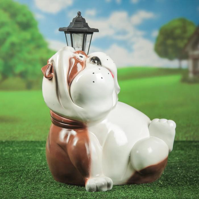 Садовая фигура "Пёс с фонарём" 