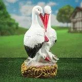 Садовая фигура "Семья аистов в гнезде"  - фото 3