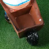 Садовая фигура с кашпо "Фермер с тачкой", микс  - фото 5