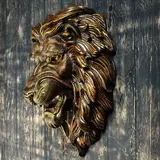 Подвесной декор "Голова льва" золото  - фото 2