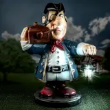 Садовая фигура "Пират с сундуком", с фонарём  - фото 11