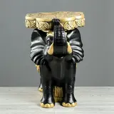 Подставка напольная "Слон" 34 см, черно-золотой  - фото 3