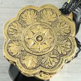 Подставка напольная "Слон" 34 см, черно-золотой 