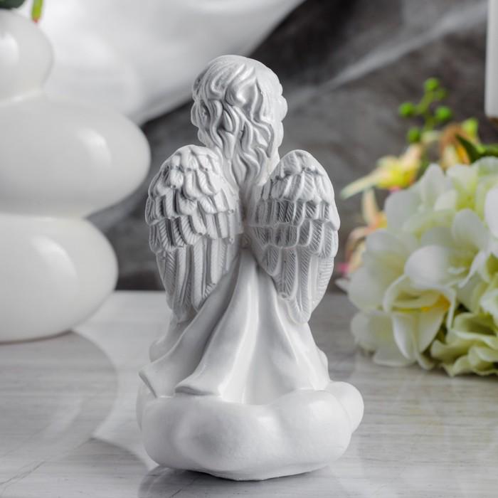 Сувенир "Молящийся ангел в платье" средний, белый 