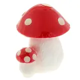 Садовая фигура "Пара мухоморов" большие белые пятнышки  - фото 2