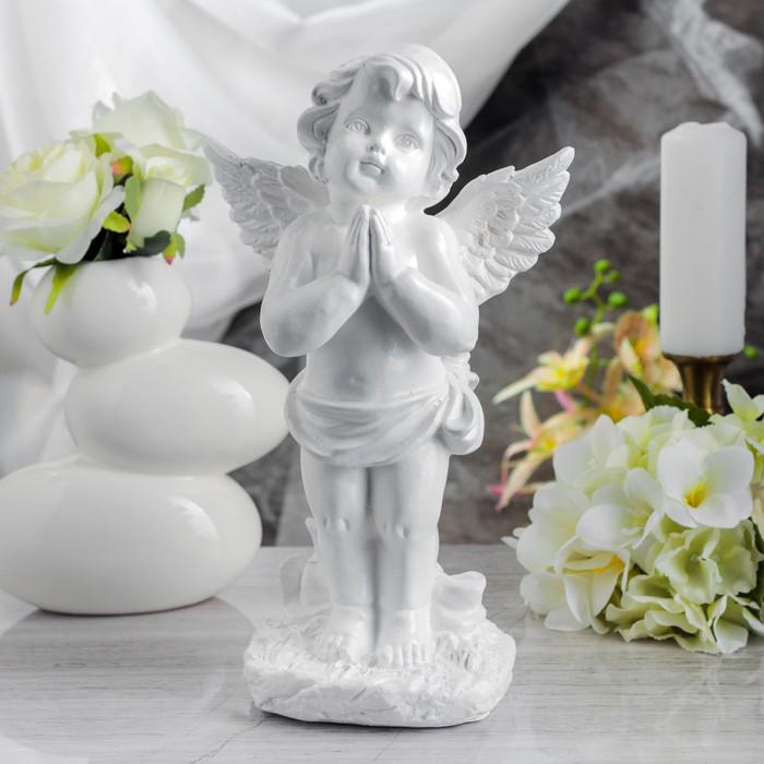 Статуэтка "Ангел молящийся" белый, 33 см 