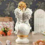 Статуэтка "Ангел на шаре с гуслями", позолота 