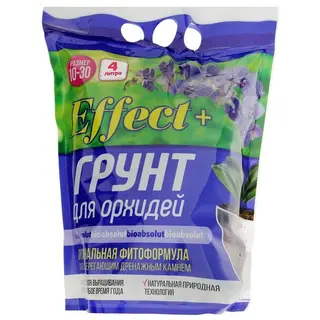 Грунт для орхидей Effect+ с дренажным камнем фр.10-30, 4 л.
